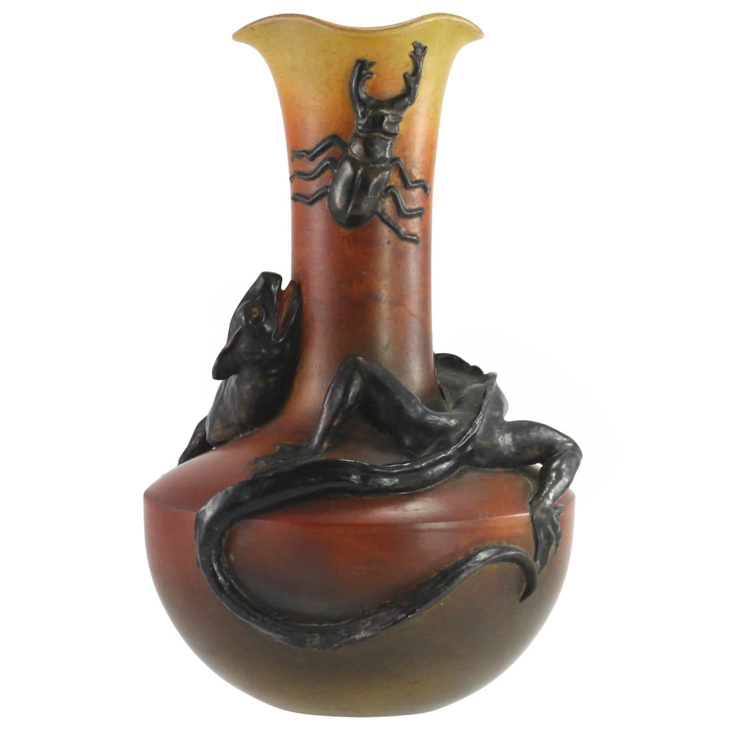 Early 20th Century Danish Art Nouveau Vase by Peter Ipsen For Sale
