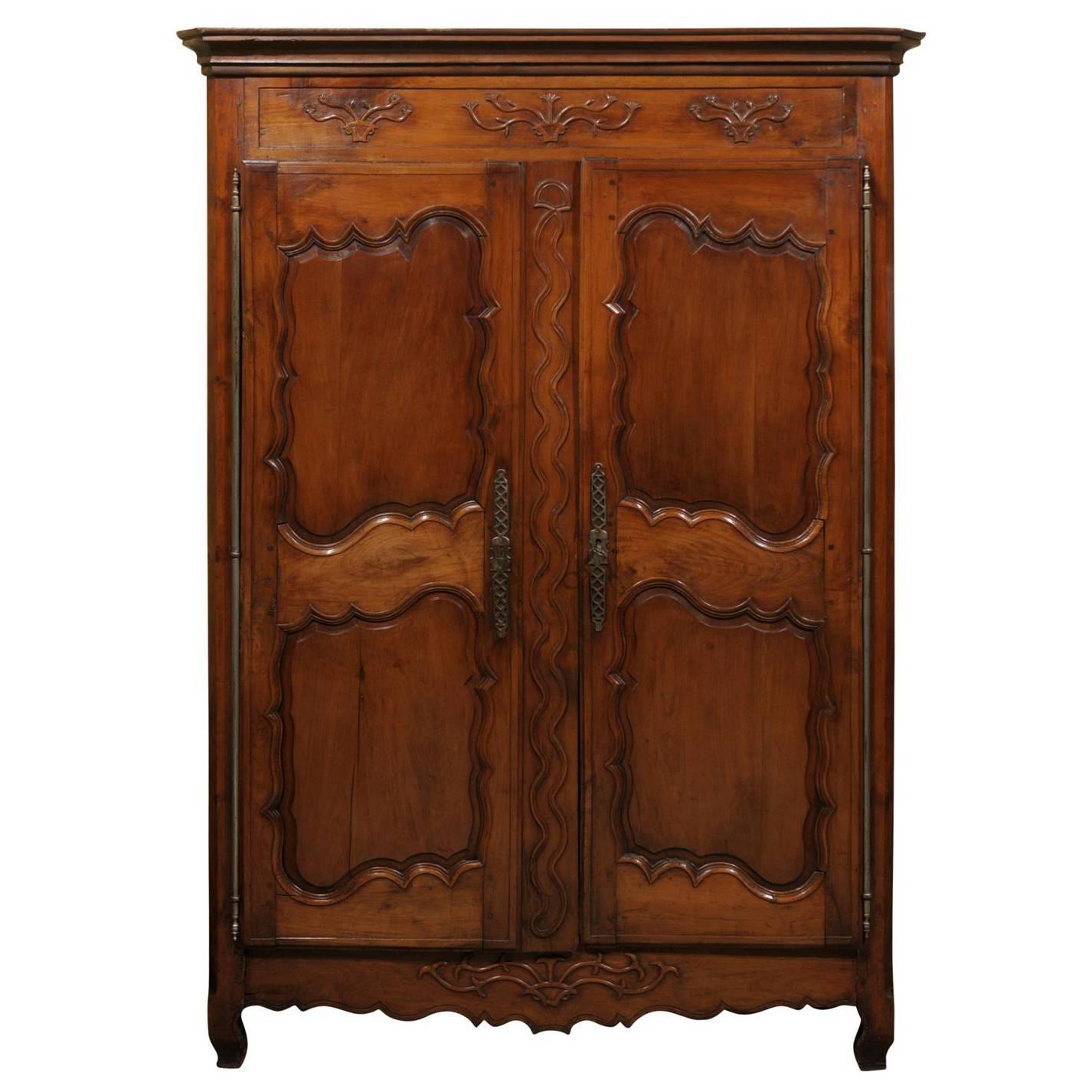 Small 19th Century Cherry Armoire at 1stdibs