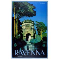 Original Vintage 1920s ENIT Italian State Travel Agency Poster for Ravenna Italy