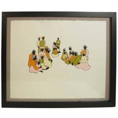 Large Spectacular Signed African American Art 12