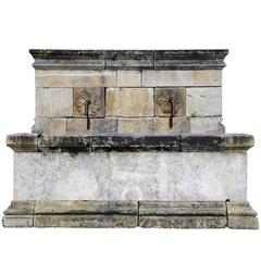 Provençal Style Stone Wall Fountain, 19th Century