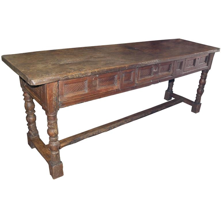 Antique Walnut Table For Sale at 1stdibs