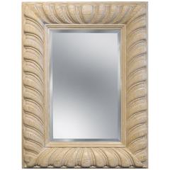Luten-Clarey-Stern "Bolton Carved Mirror" in White Rubbed Oak 1980s 11