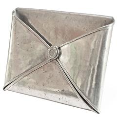 1970s Envelope Shaped Pewter Letter Holder by Jean Goardere