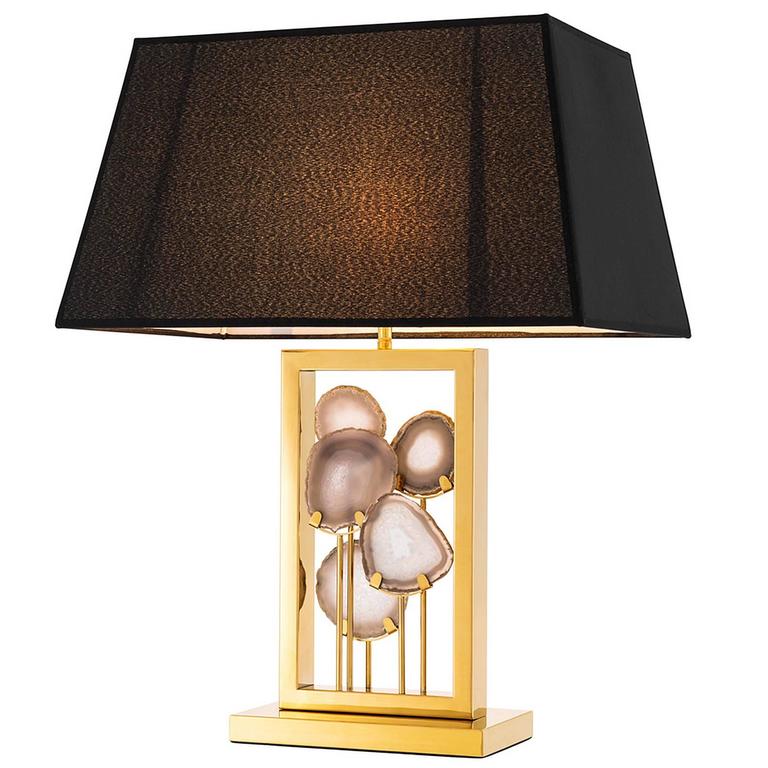 Margo Table Lamp With Agate Stone For At 1stdibs Margo Table Lamp With Agate Stone For