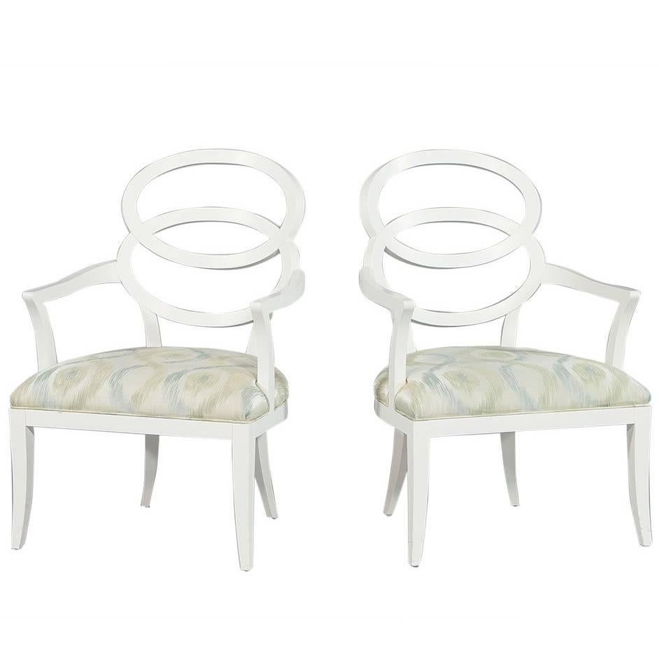Pair of Hollywood Regency Bracelet Chairs