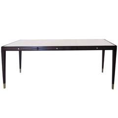Italian Modern Three-Drawer Victor Wood and Lacquer Writing Desk by Dom Edizioni 7