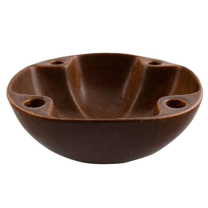 Berndt Friberg for Gustavsberg Ceramic Bowl for Four Candlelights For Sale