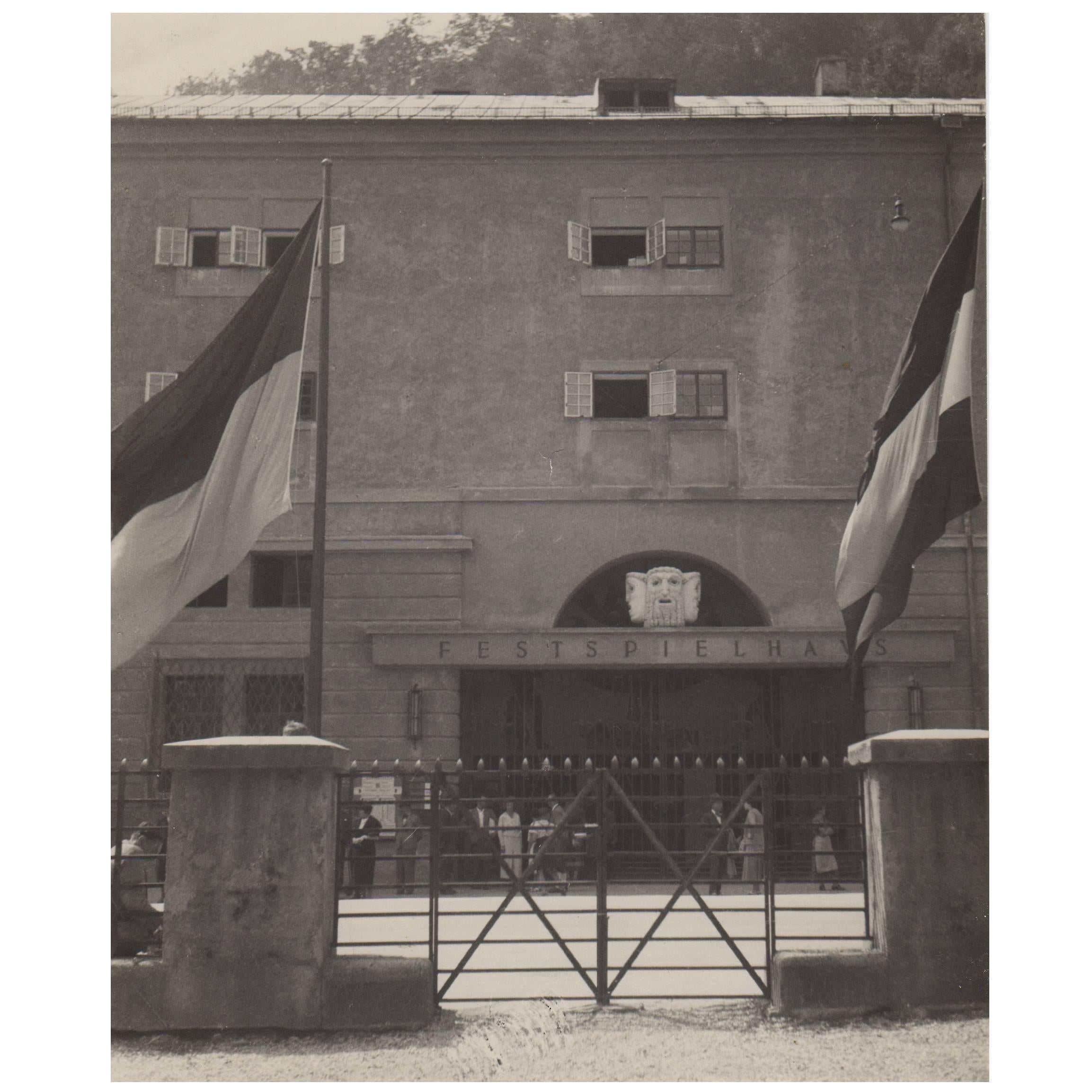Vintage Photography Print by Lucca Chmel, The "Festspielhaus" in Salzburg, 1960s For Sale