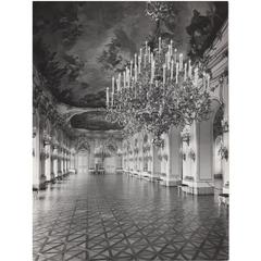 Vintage Photography Print by Lucca Chmel, Interior of Schönbrunn Palace, 1960s