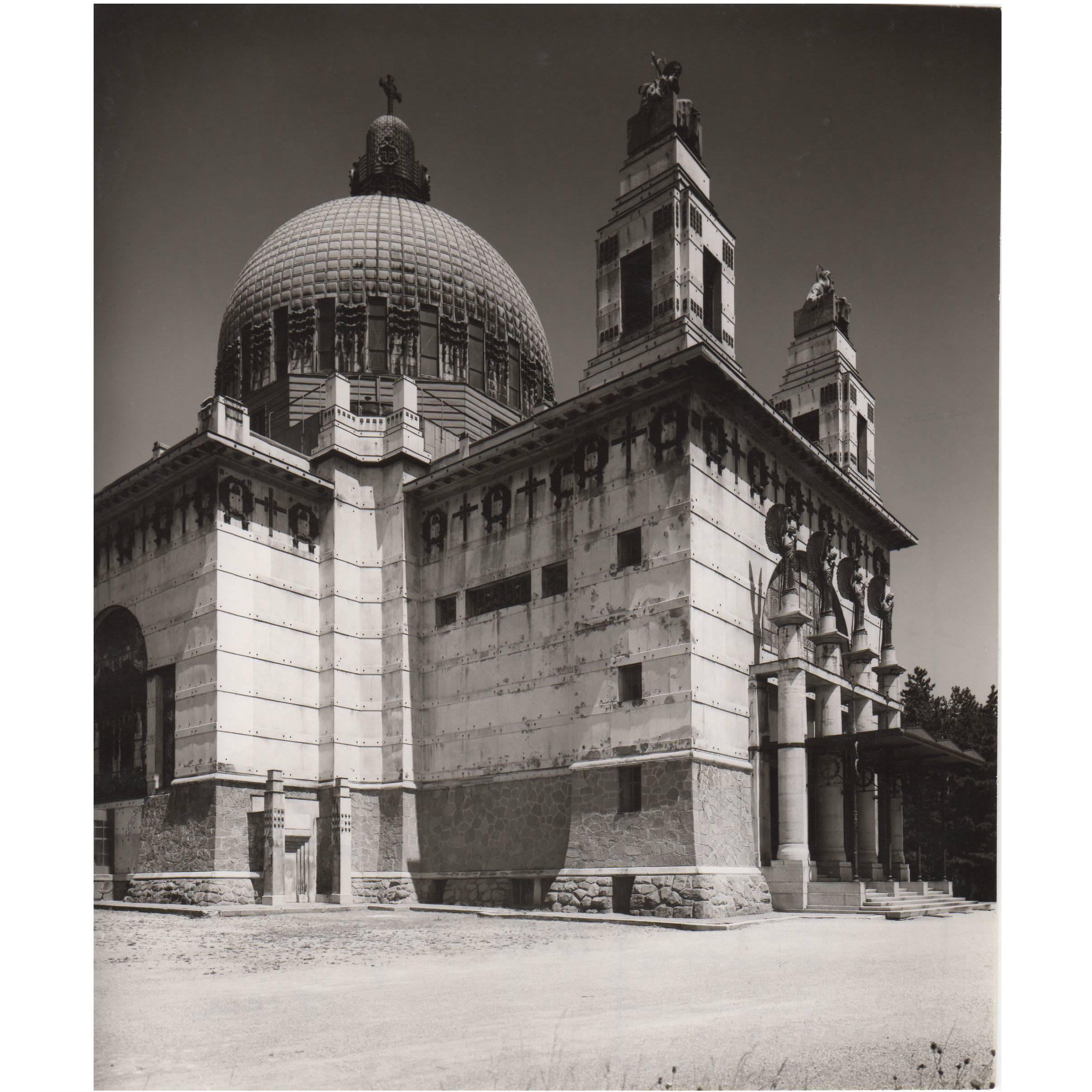 Vintage Photo by Lucca Chmel the Otto Wagner 'Steinhof Church, ' Vienna For Sale