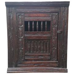 Unusually Fine Antique Hanging Livery Cupboard
