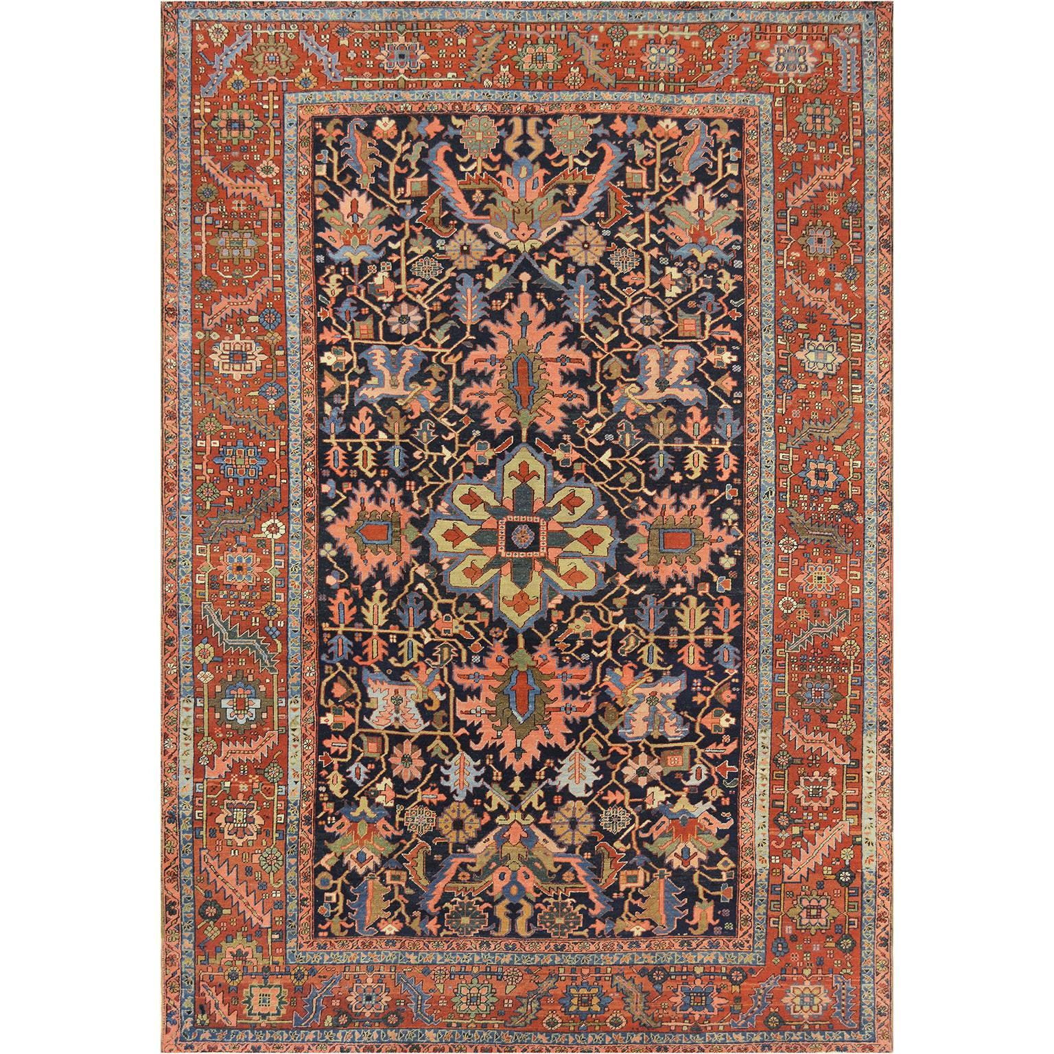 Early 20th Century Heriz Rug from North West Persia For Sale