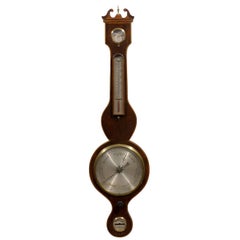 Vintage 18th Century English Banjo Barometer, circa 1780