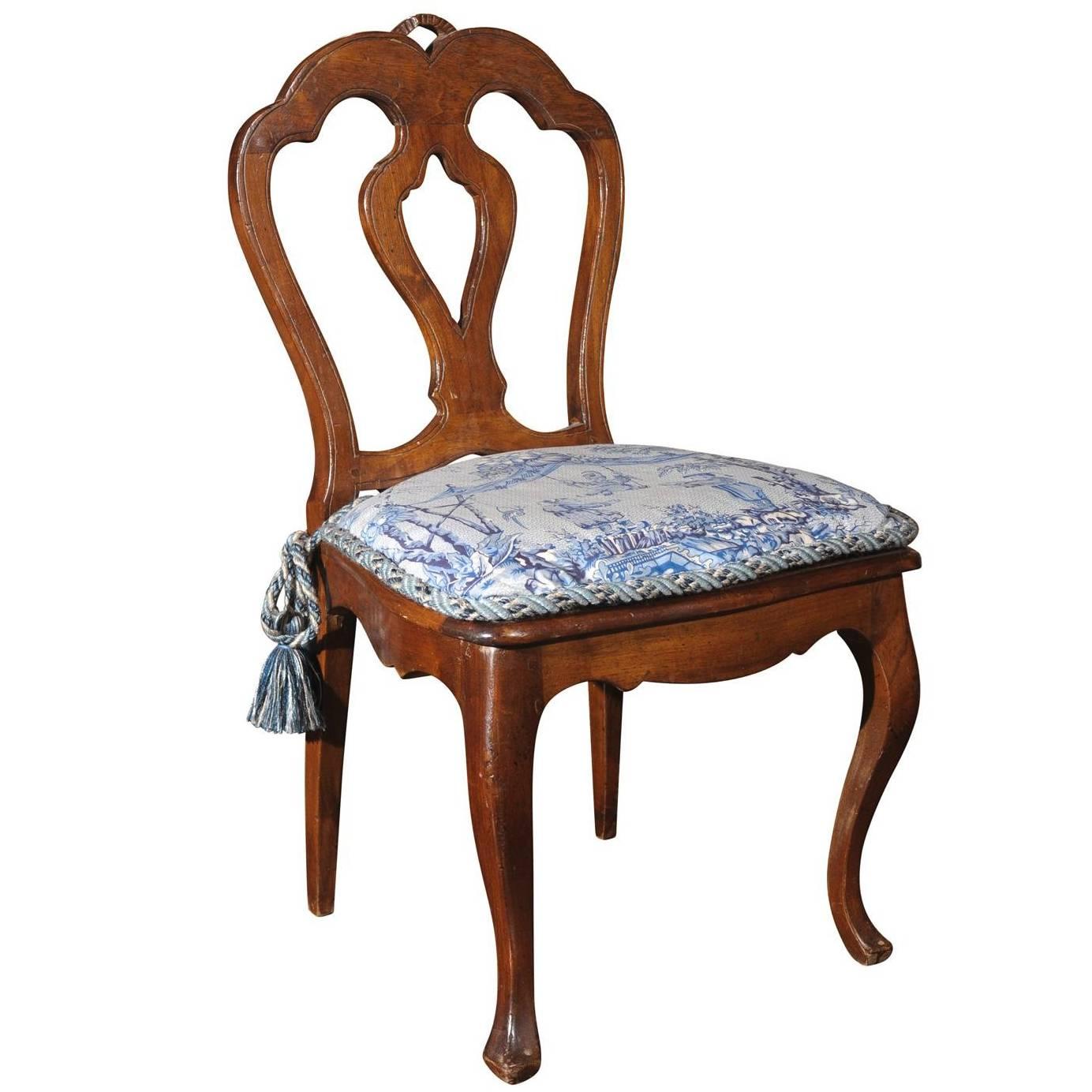 French 19th Century Louis XV Style Child's Chair with Cushion and Cane Seat