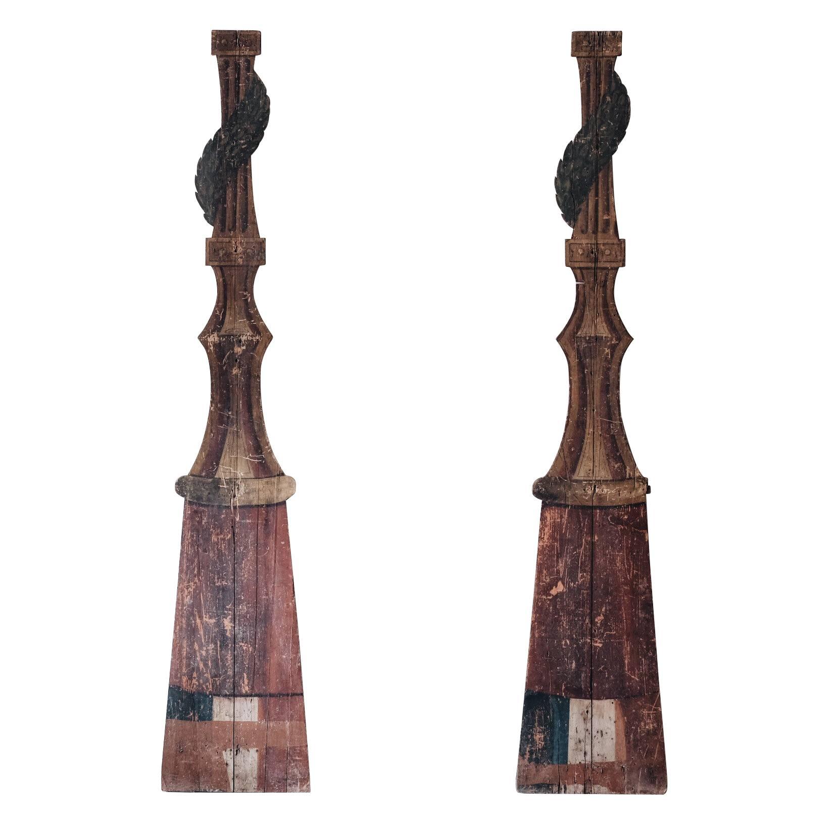 Pair of 19th Century Wooden Panels