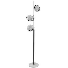 Floor Lamp with Three Adjustable Chrome Spheres by Arredoluce