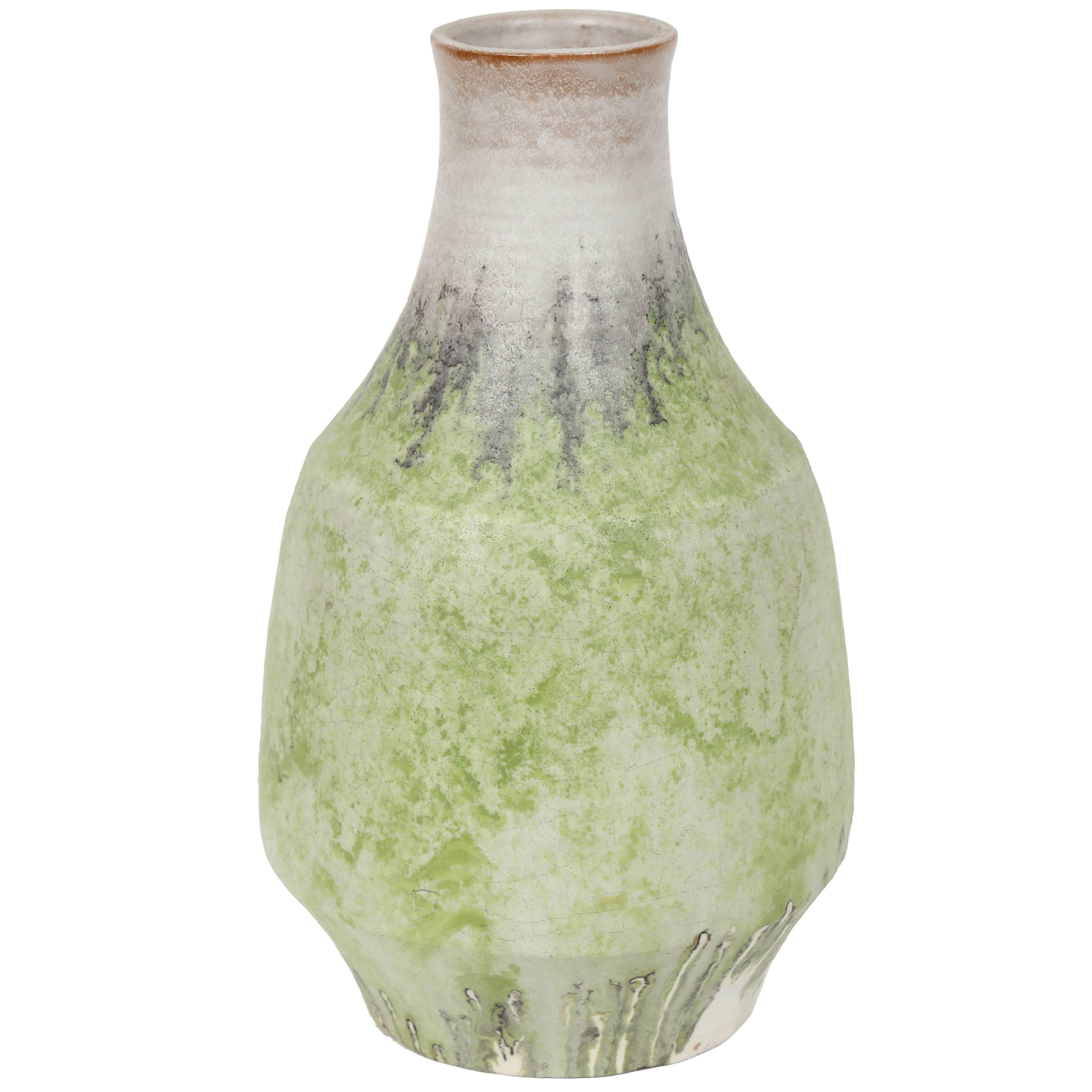 Marcello Fantoni Ceramic Vase, Glazed Stoneware, circa 1970s