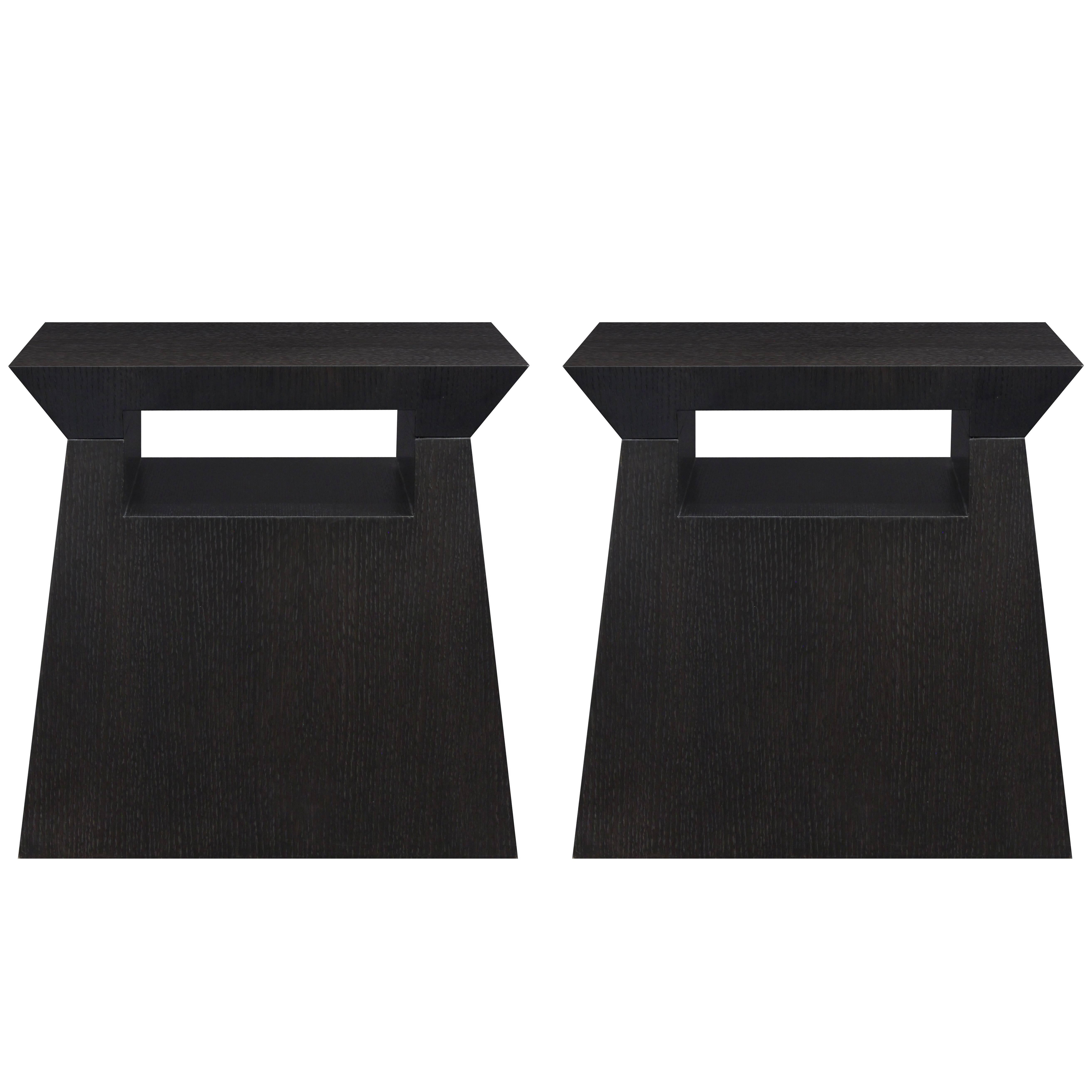 Pair of Sculptural Bedside/End Tables by Christian Liaigre