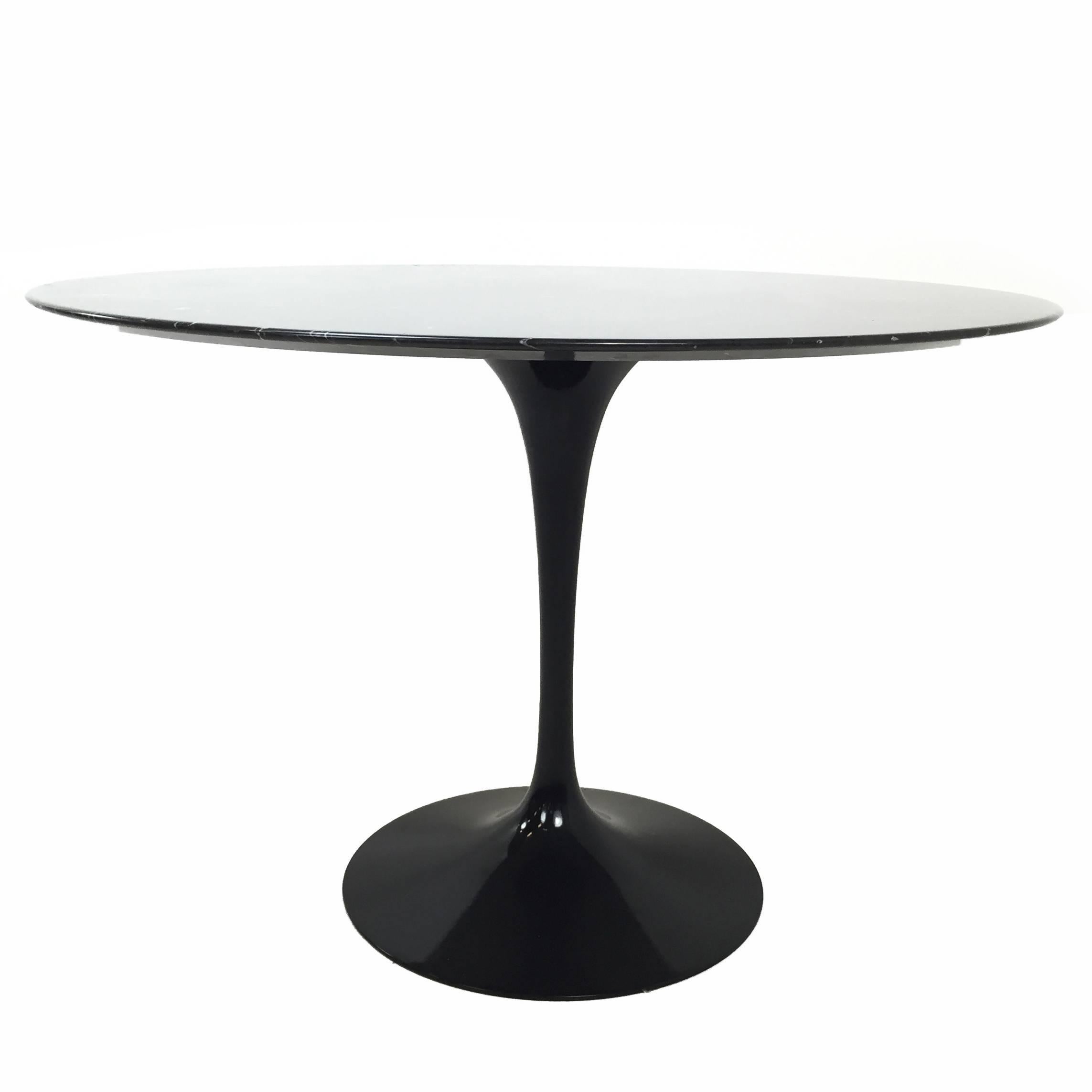 Eero Saarinen Nero Marquina Marble Tulip Table