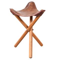 Vintage Folding Tripod Safari Stool