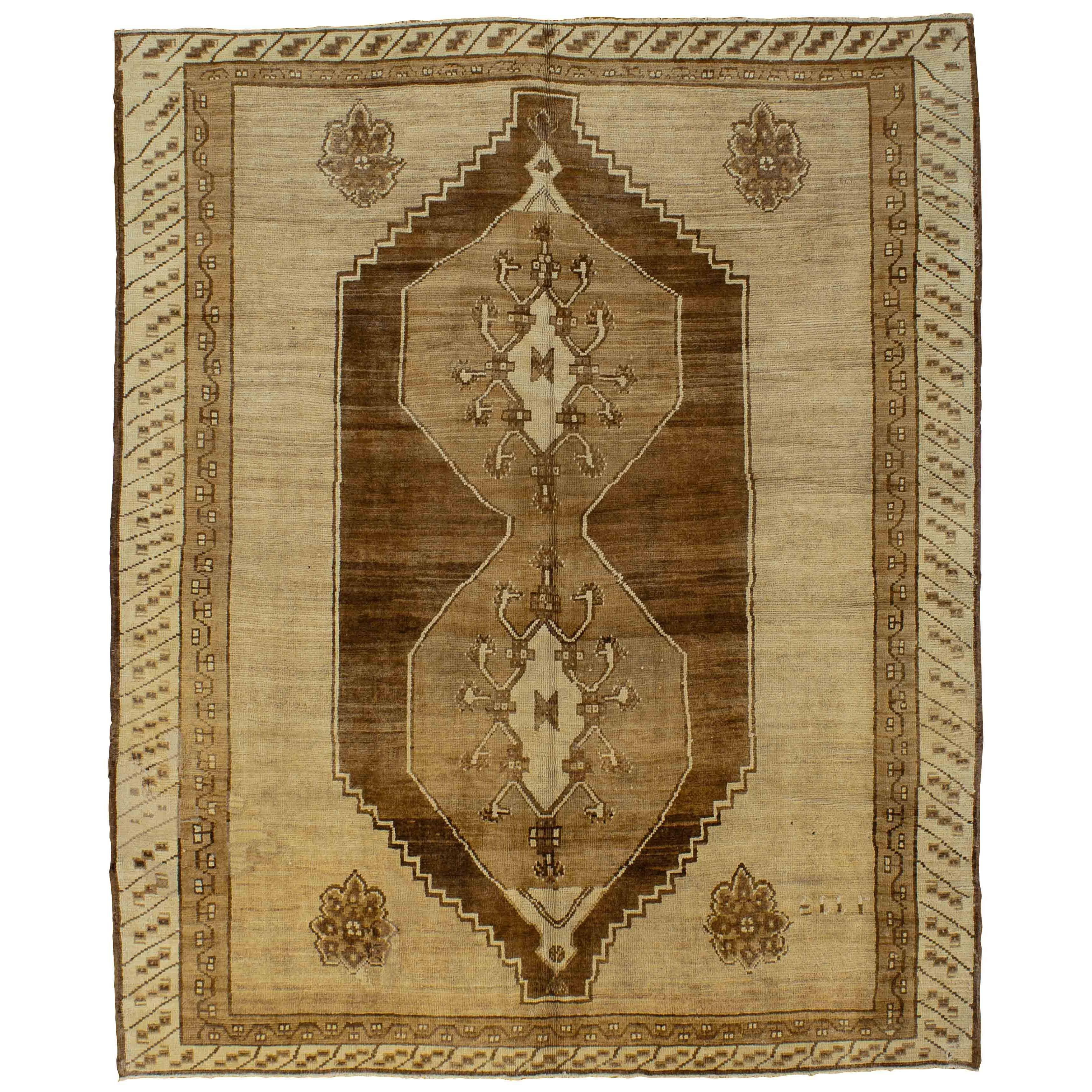 Antique Turkish Oushak Rug