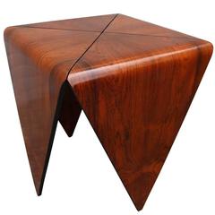 Pair of Brazilian Jacaranda Petalas Side Tables by Jorge Zalszupin 10