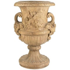 Massive Neoclassical Style Terracotta Garden Urn Campana-Form