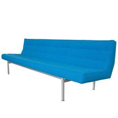 Armless Aluminum Frame Sofa Attributed to Knoll