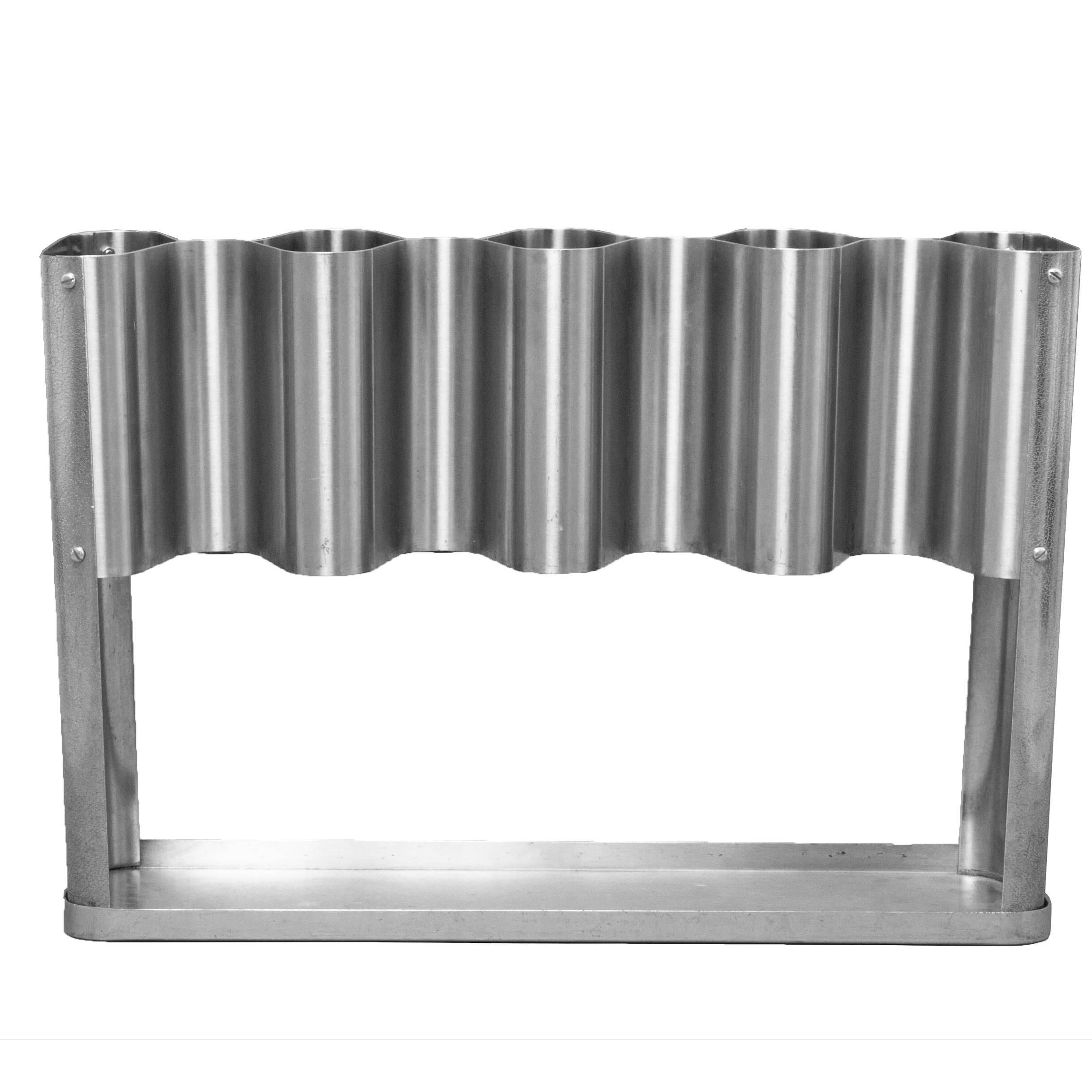 1970s Stainless Steel Umbrella Stand