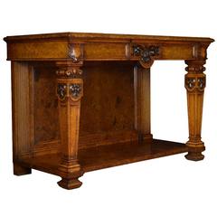 Antique Pollard Oak Console Table