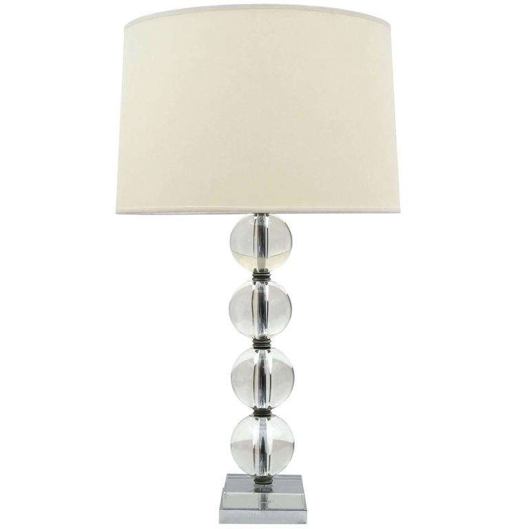 1970s Glass Ball Table Lamp On Chrome Base France For At 1stdibs 1970s Glass Ball Table Lamp On Chrome Base France For
