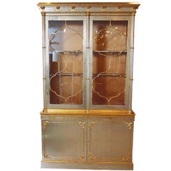 Pair of Manheim Ruseau 22-Karat Gold Leaf Cabinets