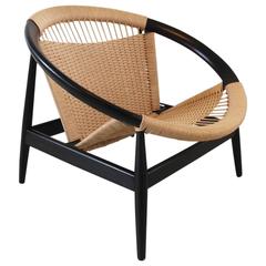 Illum Wikkelsø Easy Chair Ringstol Model 23 for Niels Eilersen, Denmark