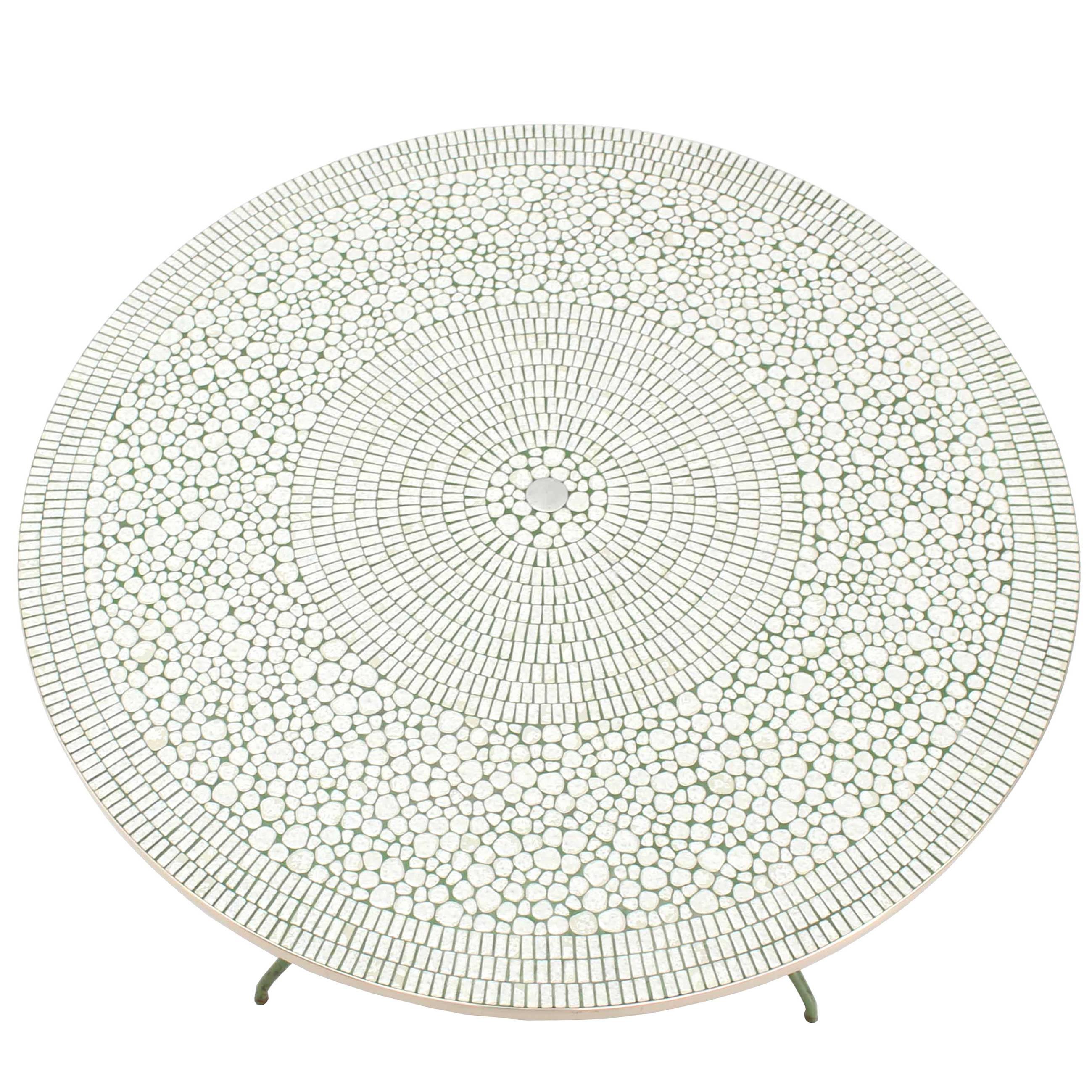Mosaic Top Round Outdoor Table