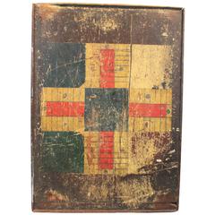 19th Century Folk Art Double-Sided Game Board