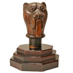 Vintage Hand-Carved Folk Art Dog Head 5