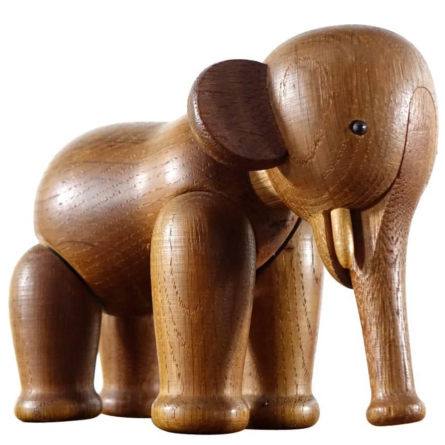 Early Kay Bojesen Oak Elephant from Denmark