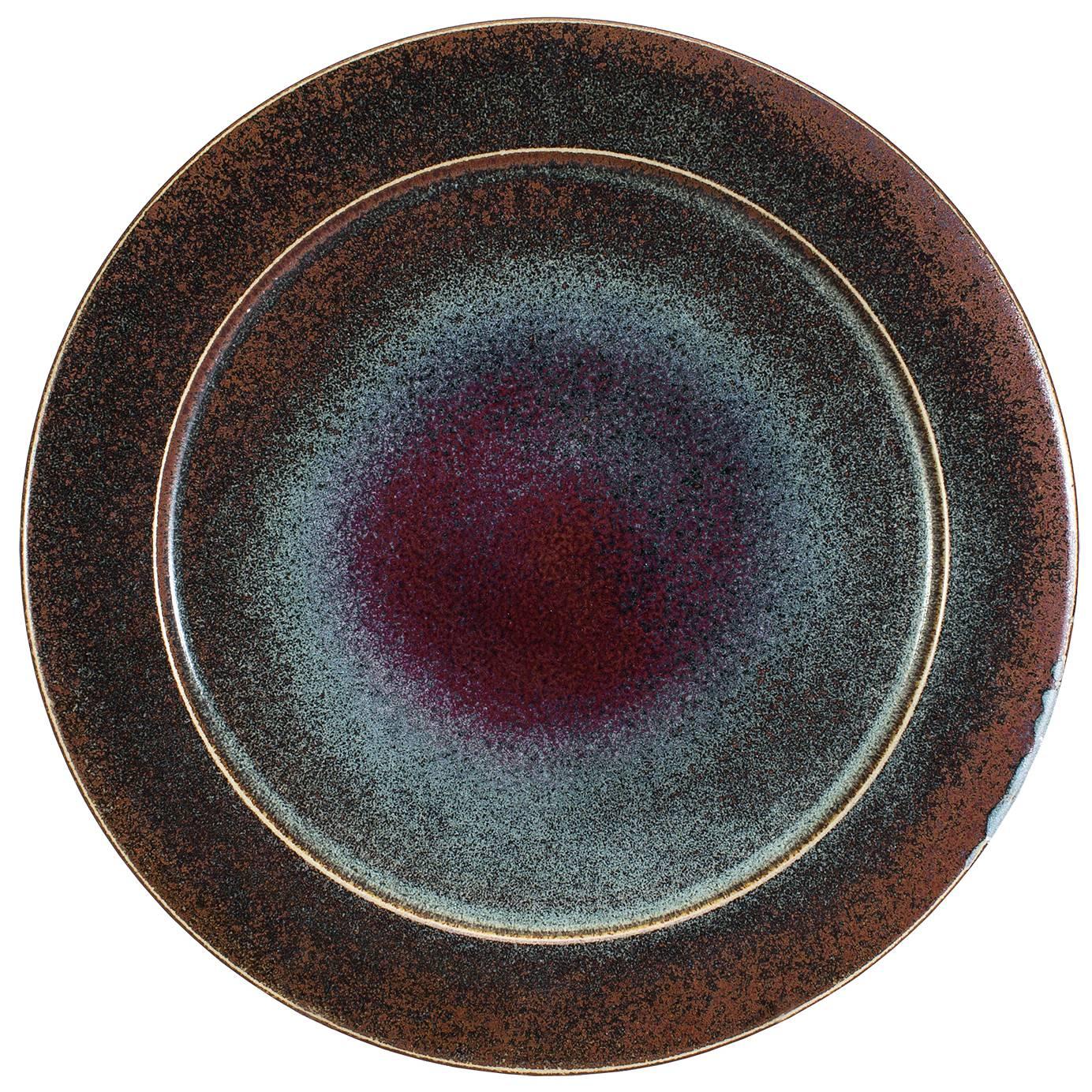 Scandinavian Modern Ceramic Charger by Stig Lindberg for Gustavsberg, 1981