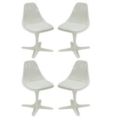 Set of Six Swiveling Dining/Game Chairs in Molded Fiberglass