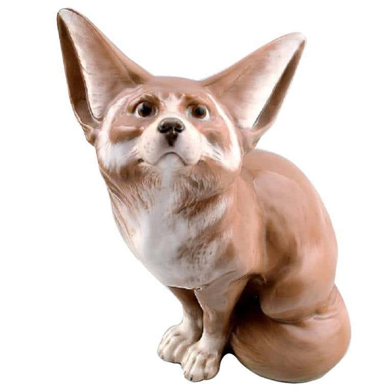 Rare Royal Copenhagen Large Desert Fox Figure For Sale at 