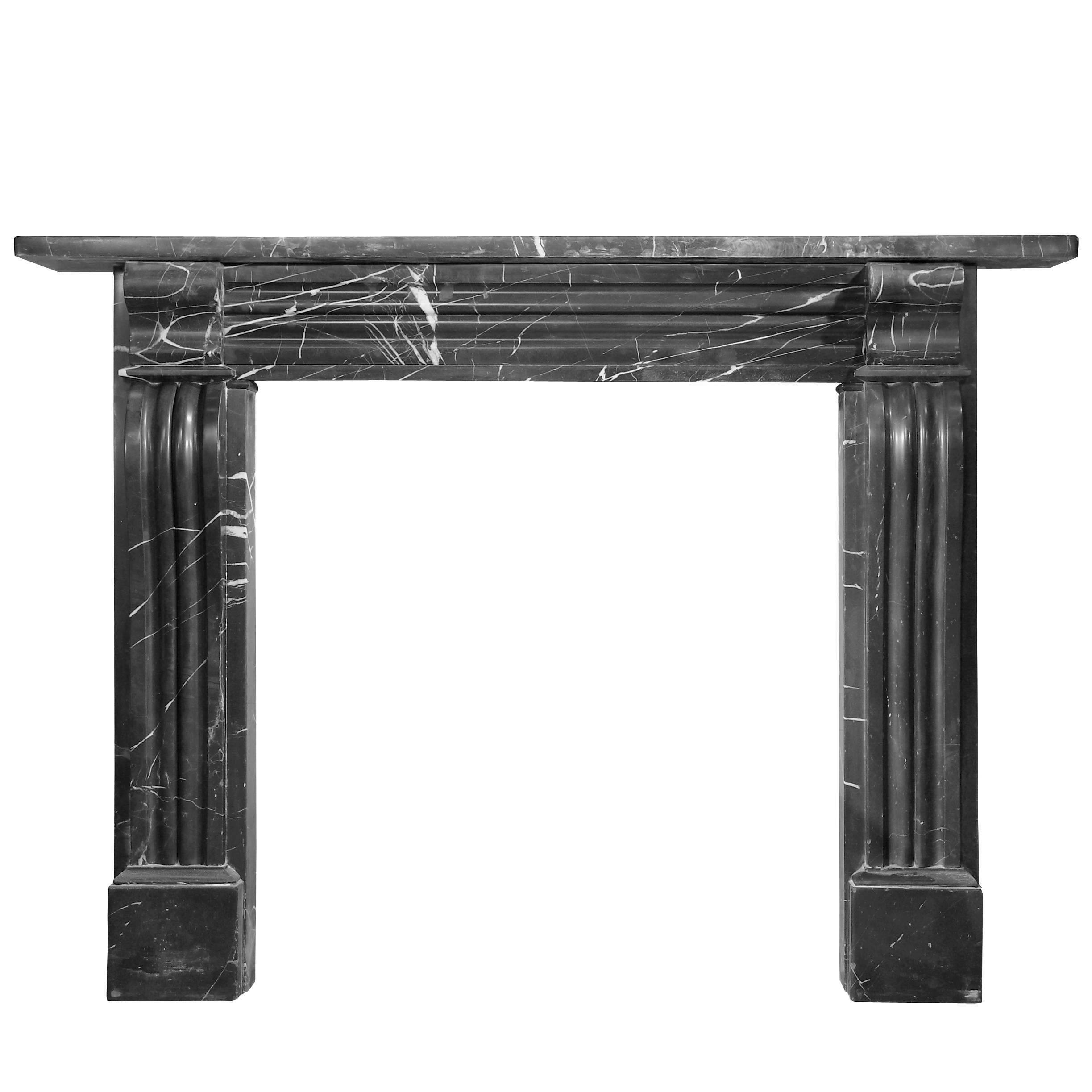 19th Century Regency Mantel in Nero Marquina Marble