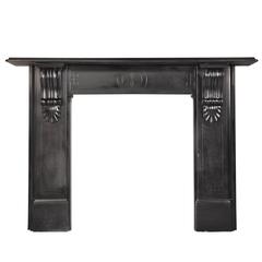 Antique 19th Century Victorian Mantel in Polished Black Slate "VIC-ZE50"