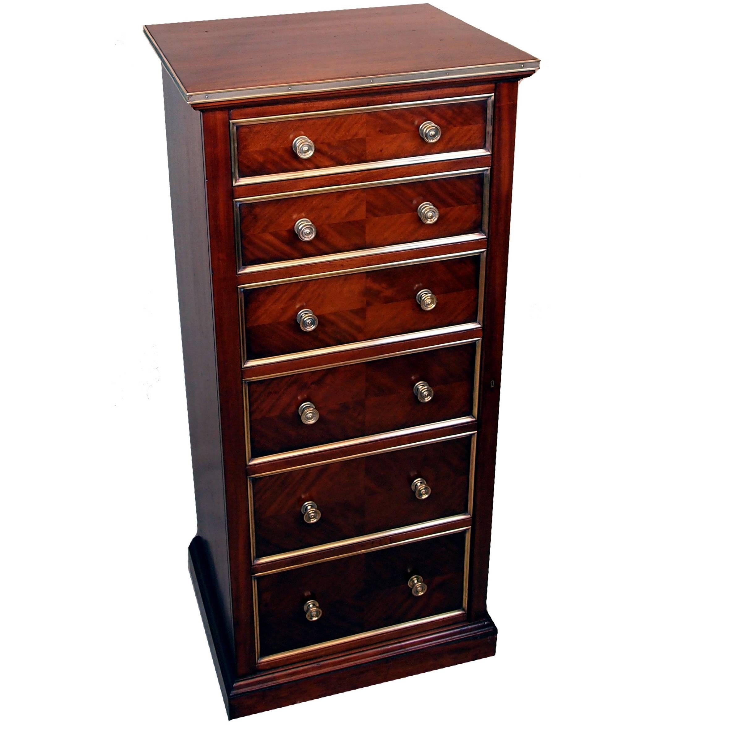 Antique 19th Century Mahogany Wellington Chest of Drawers