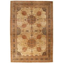 Exceptional Antique Oversize 19th Century Turkish Hereke Carpet