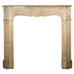 19th Century Original Antique French Fireplace Surround in Marble
