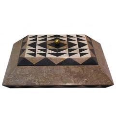 Maitland-Smith Tessellated Stone Box