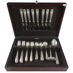 Old Maryland Engraved by Kirk Sterling Silver Flatware Set 8 Service 36 Pieces