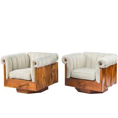 Pair of Unique Philip Lloyd Powell Lounge Chairs