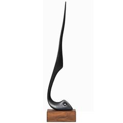 Johnny Mattson Sculpture in Black Lacquered Wood and Teak 10